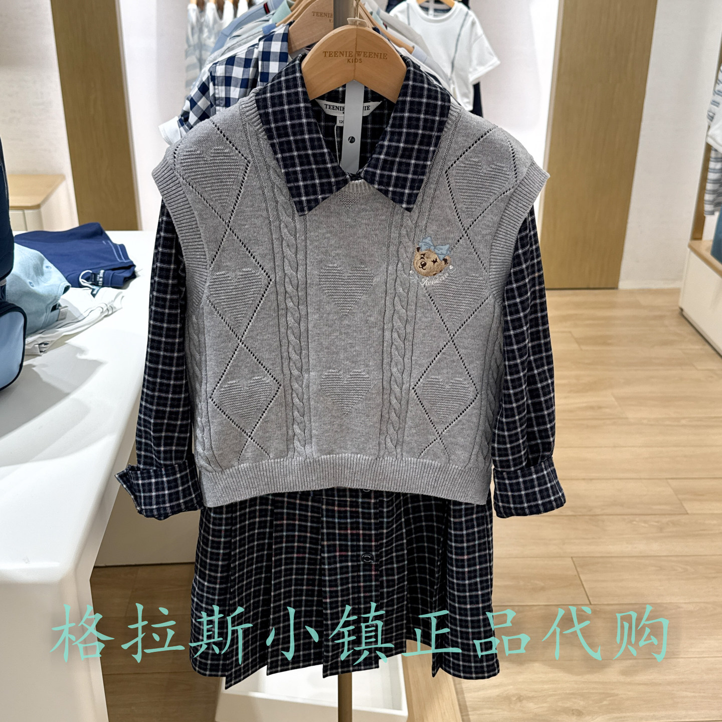 TeenieWeenie童装秋女童针织马甲