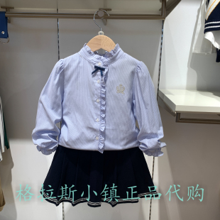 25秋女童花边领条纹衬衫 Polo 专柜正品 KIDS童装 B61W535E0041 walk