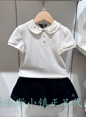 Polo walk KIDS童装专柜正品26夏女童娃娃领短袖T恤BVTW625F0301