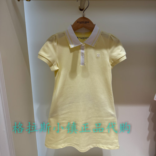 衣恋童装正品夏女童翻领连衣裙