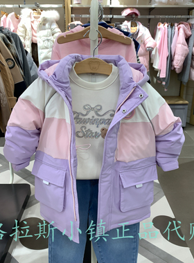 三防PawinPaw童装专柜正品25冬款女童蓄热保暖羽绒服PCJDF4V34K
