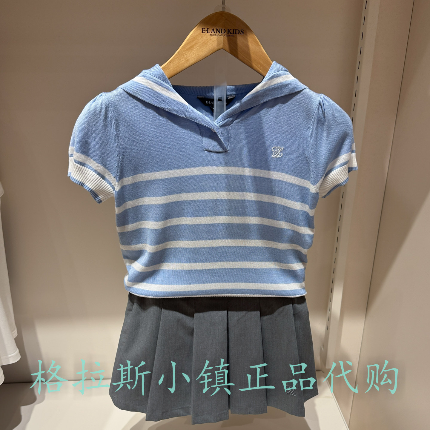 衣恋童装专柜夏女童短袖针织衫