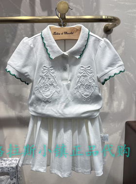 chocolat巧克力童装正品26年夏款女宝翻领休闲印花T恤CIHAG2341A