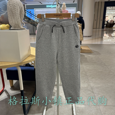 衣恋童装正品春男童加绒束脚卫裤