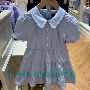 26夏款 女童翻领休闲连衣裙EKOWG2324K 专柜正品 Elandkids衣恋童装