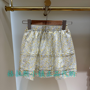 Elandkids衣恋童装 26夏女童小清新碎花半身裙EKWHG2422A 专柜正品