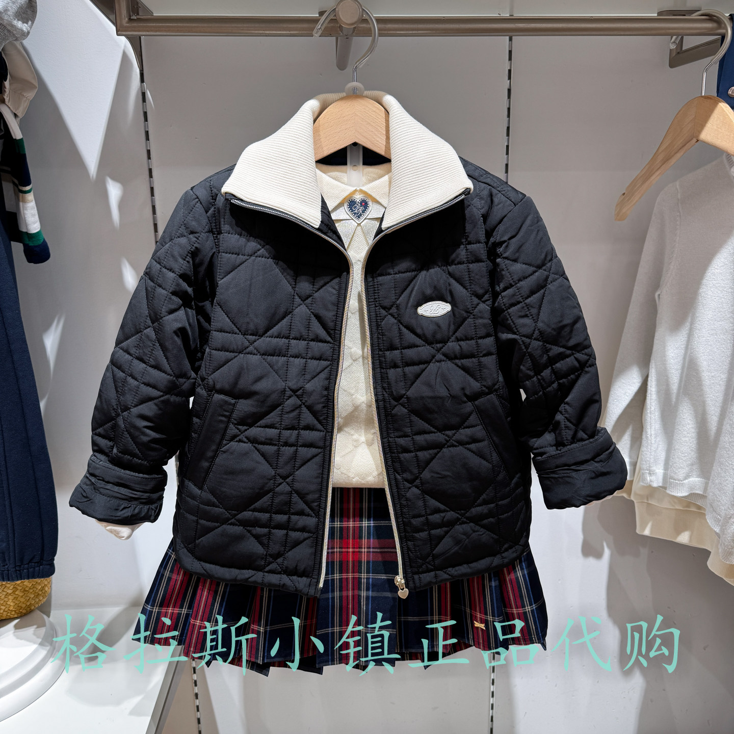 Polowalk童装冬女童翻领棉服外套