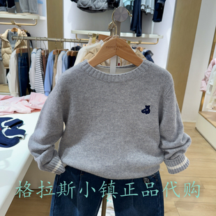 纯山羊绒TeenieWeenie童装正品25冬款男女童柔软毛衣TKKW254T92B