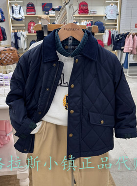 衣恋童装正品冬男童学院棉服外套