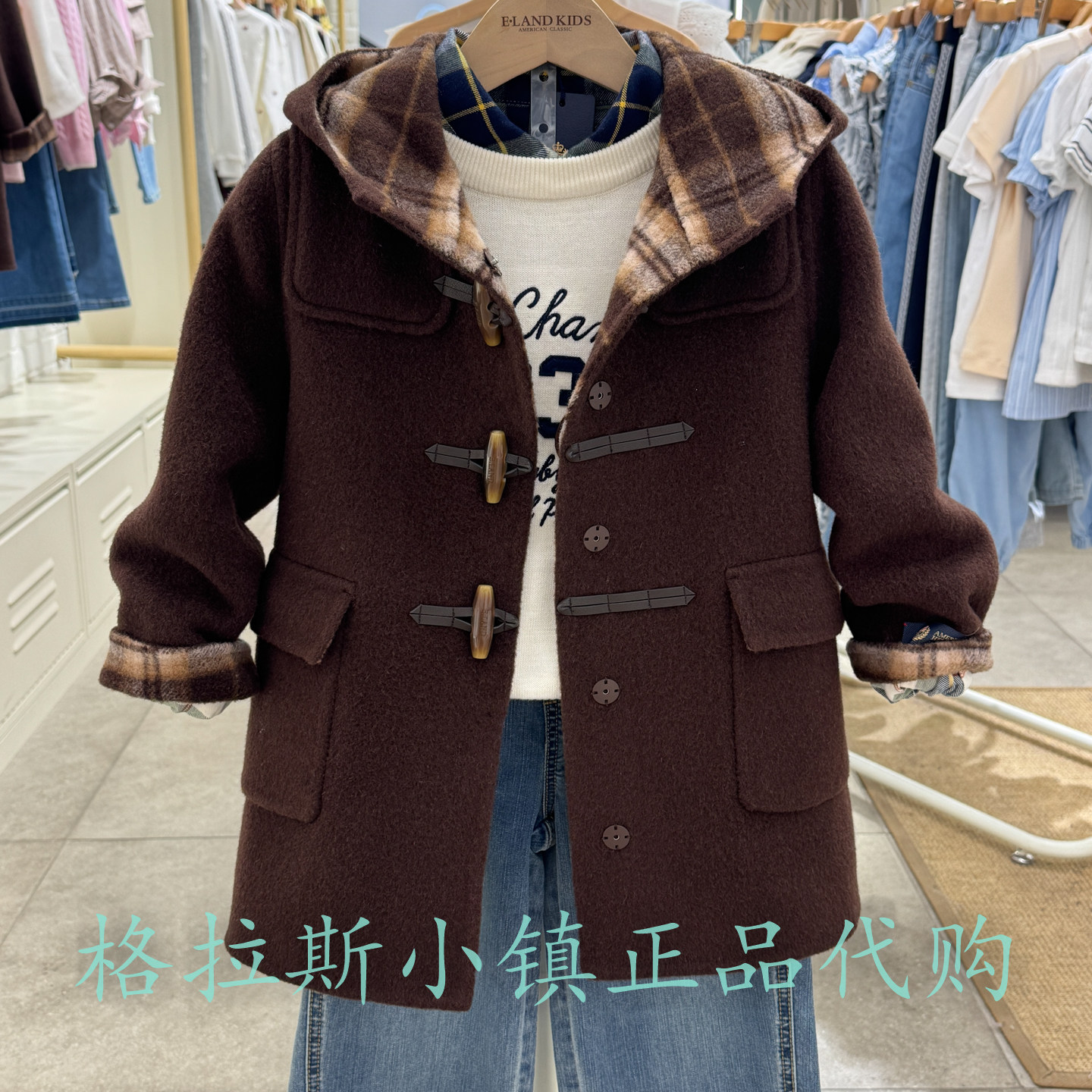 100%绵羊毛衣恋童装冬女童大衣