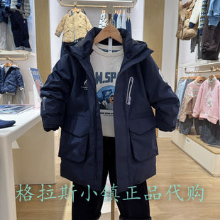 鹅绒TeenieWeenie童装专柜正品25冬男童三防羽绒服外套JD25GV31B
