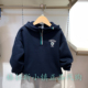 walk KIDS童装 正品 Polo 25冬款 男童加绒休闲连帽卫衣CH1W532A0191