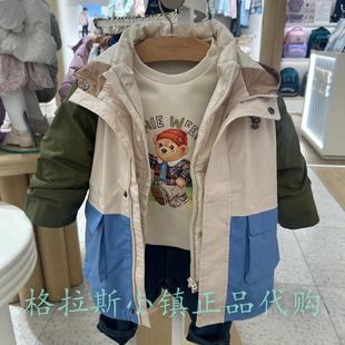 三防TeenieWeenie婴童专柜正品25冬款男宝加厚羽绒服T0JD254T05A