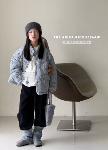 ANIKA童装儿童立韩版领两面穿夹薄棉外套26秋冬新男女童上衣3829