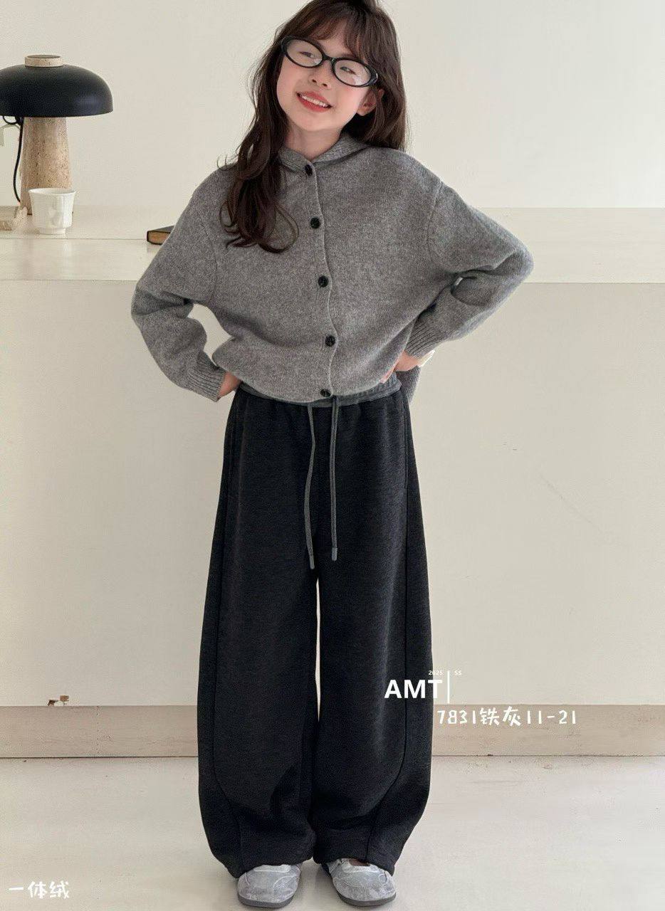 爱木橦童装2025冬款新款男女童简约一体绒针织裤弯刀裤休闲裤7831,童装/婴儿装/亲子装,裤子,淘宝优惠券,粉丝福利购,淘宝优惠卷
