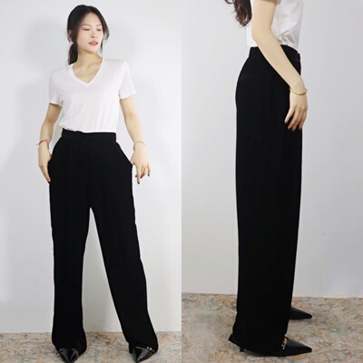 特价LA风丝绒柔软直筒休闲裤