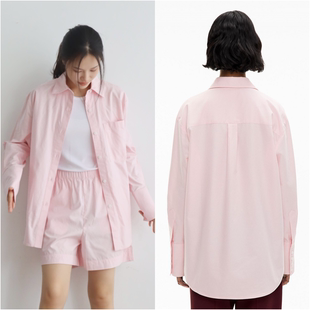 显瘦百搭全棉衬衫 澳洲wit 经典 轮廓感设计宽松松弛开衫 樱花粉