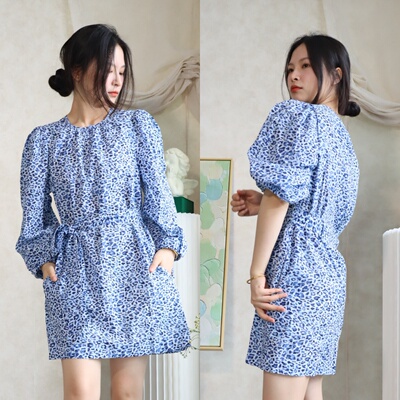 直筒显瘦全棉短款连衣裙