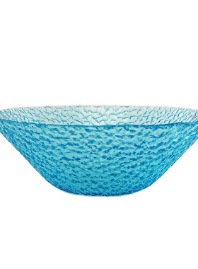 特价出口 玻璃碗盘子  创意锤目纹 水果碗蔬菜沙拉盆 大号 烟灰色