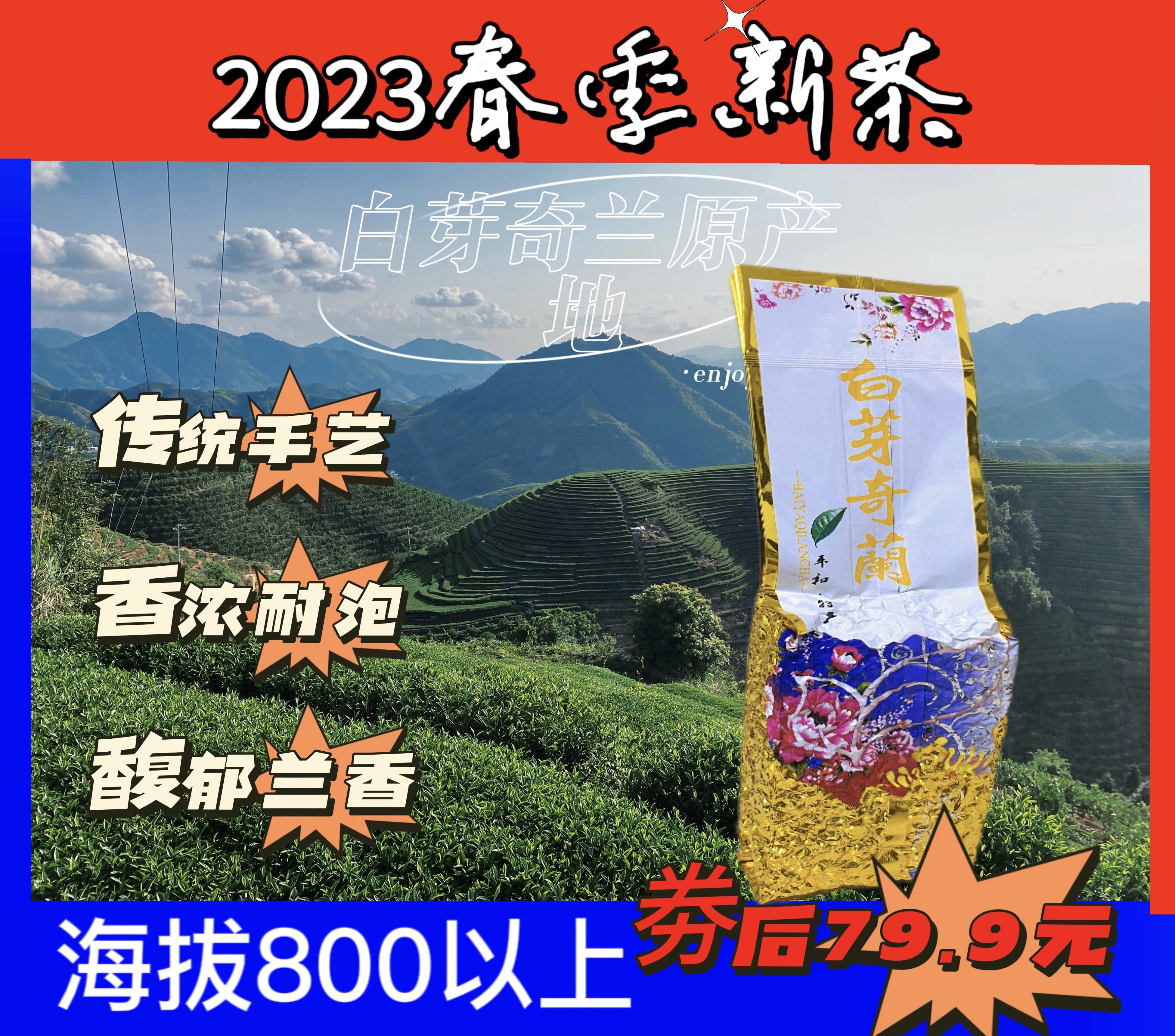 平和彭溪村2023春茶浓香型白芽奇兰251g平和白芽奇兰茶乌龙茶茶叶