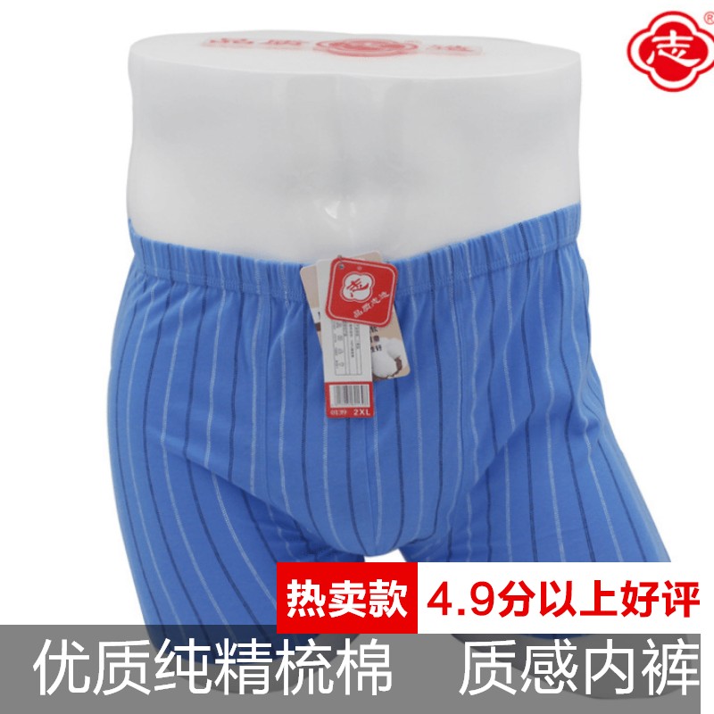 男子全棉高腰抗菌大码四角裤