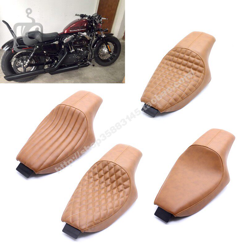 适用哈雷XL883 1200 X48司机前坐垫2008-15年改装一体座垫 前皮座