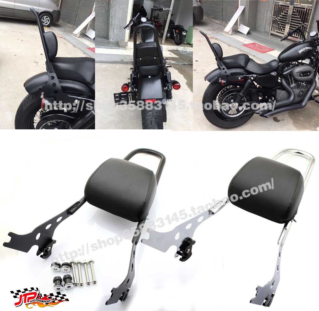 适用哈雷XL883 1200 X48改装后靠背 快拆卸 坐垫后弓背 后尾架