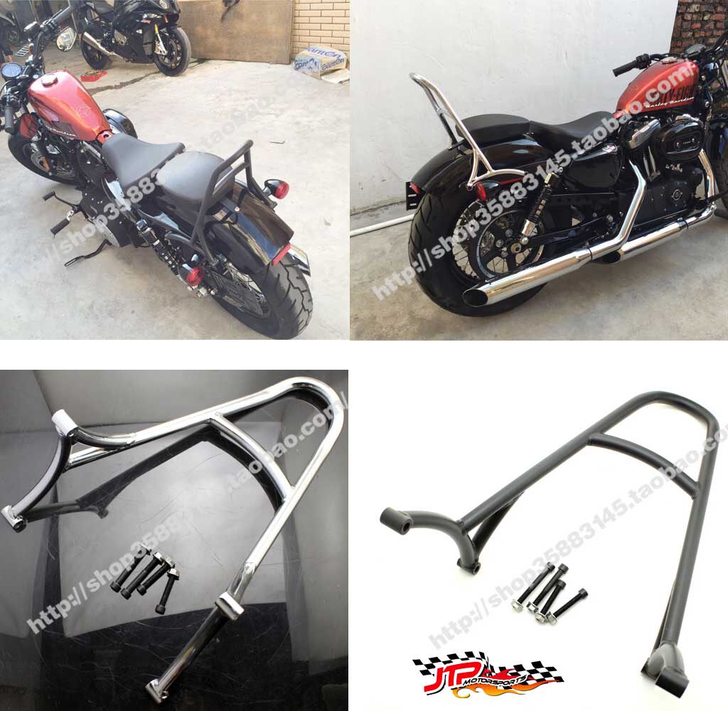 适用哈雷改装 XL883 1200 X48改装后靠背 后尖弓 后尾架 2004-18