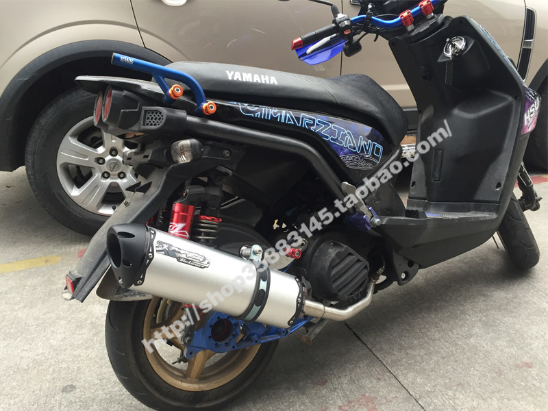 适用雅马哈山叶新劲战BWS 改装排气管排气前段CNC铝合金碳纤排气