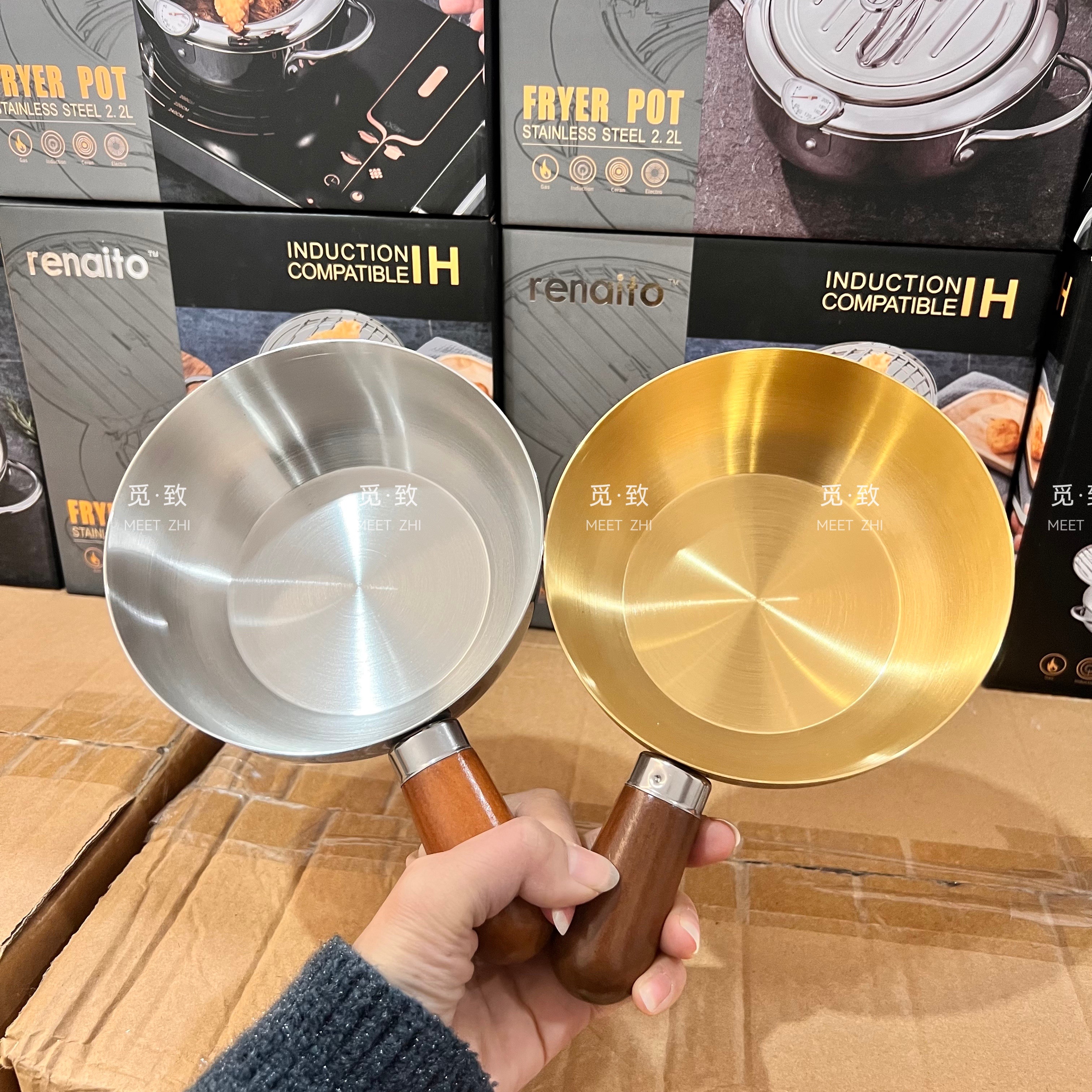 日式304不銹鋼小吃碗 打蛋碗手柄碗家用攪拌碗沙拉碗料理碗甜品碗