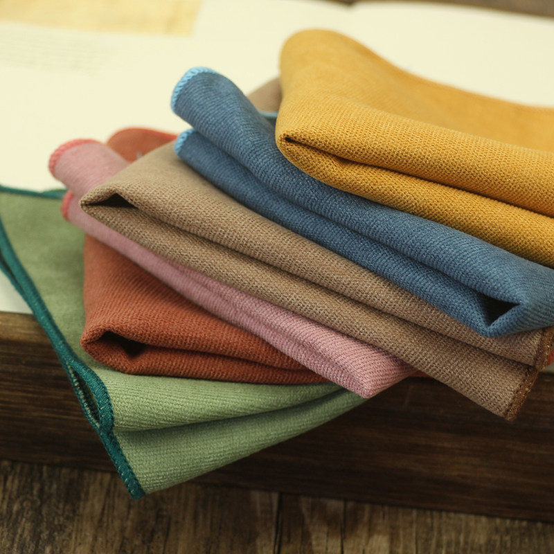 SQUARE SCARF MENS KOREAN CASUAL GROOM WEDDING SUIT POCKET TOWEL BLUE COFFEE SOLID COLOR BASIC WILD CARAMEL