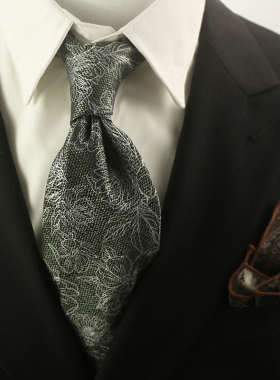 花色新品 复古咖色紫色领带男女8CM正装职业商务休闲百搭韩版羽毛