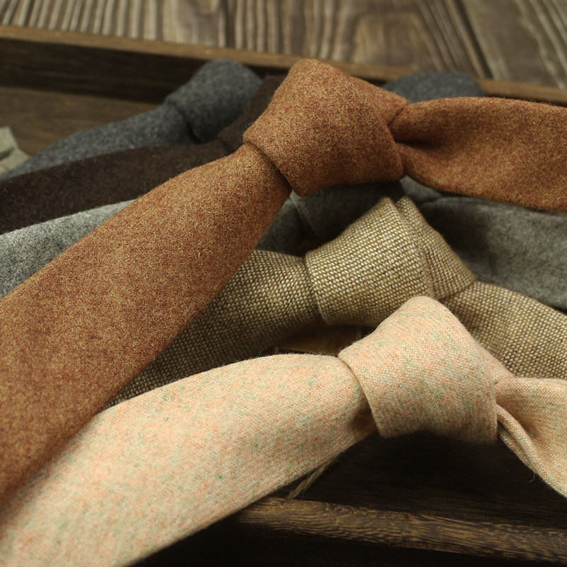 领带男窄版休闲韩版6CM英伦复古厚羊毛纯色正装商务灰色棕红咖啡,服饰配件/皮带/帽子/围巾,领带,淘宝优惠券,粉丝福利购,淘宝优惠卷