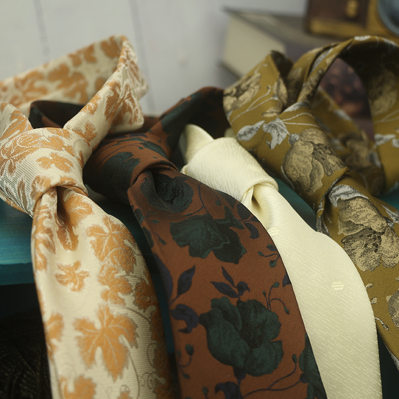 色织浅色复古新品领带