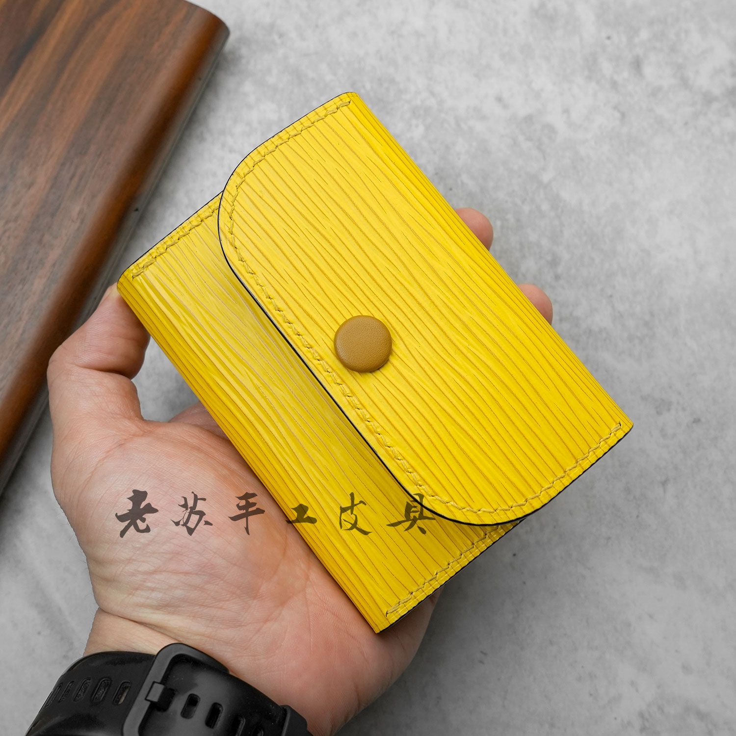 手工加厚真皮卡包名片夹包diy头层牛皮多功能复古大容量零钱卡包