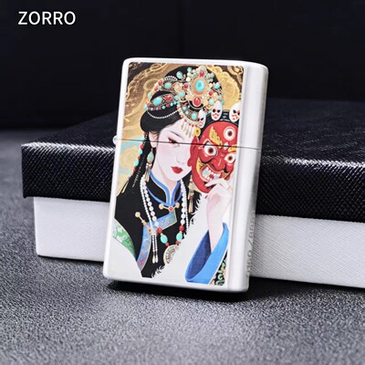 ZORRO825超薄包银煤油打火机