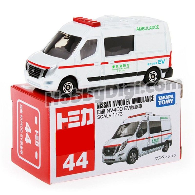 tomy多美卡合金小汽车男孩玩具tomica红白盒44号日产nv400e救护车