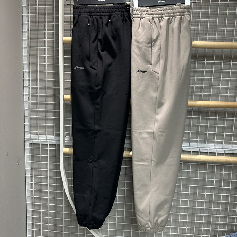 李宁2025年冬新款健身系列男子加绒保暖收口速干运动长裤AYKV627