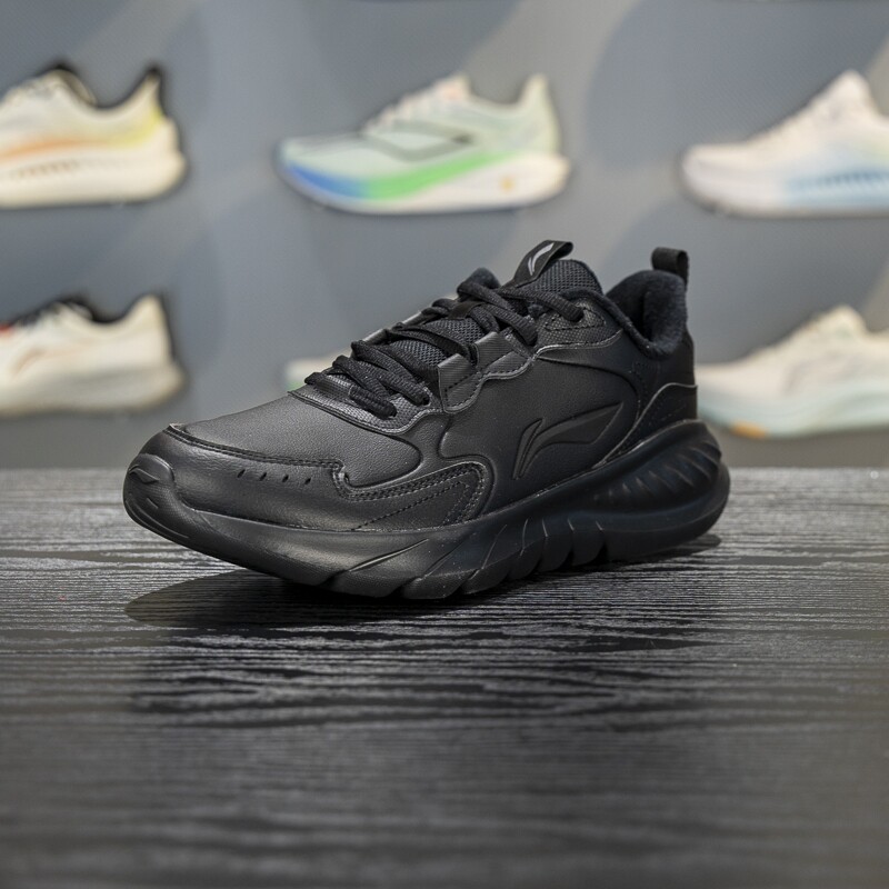 李宁跑步鞋男子2025秋冬新款加绒保暖低帮轻便舒适运动鞋ARSV075