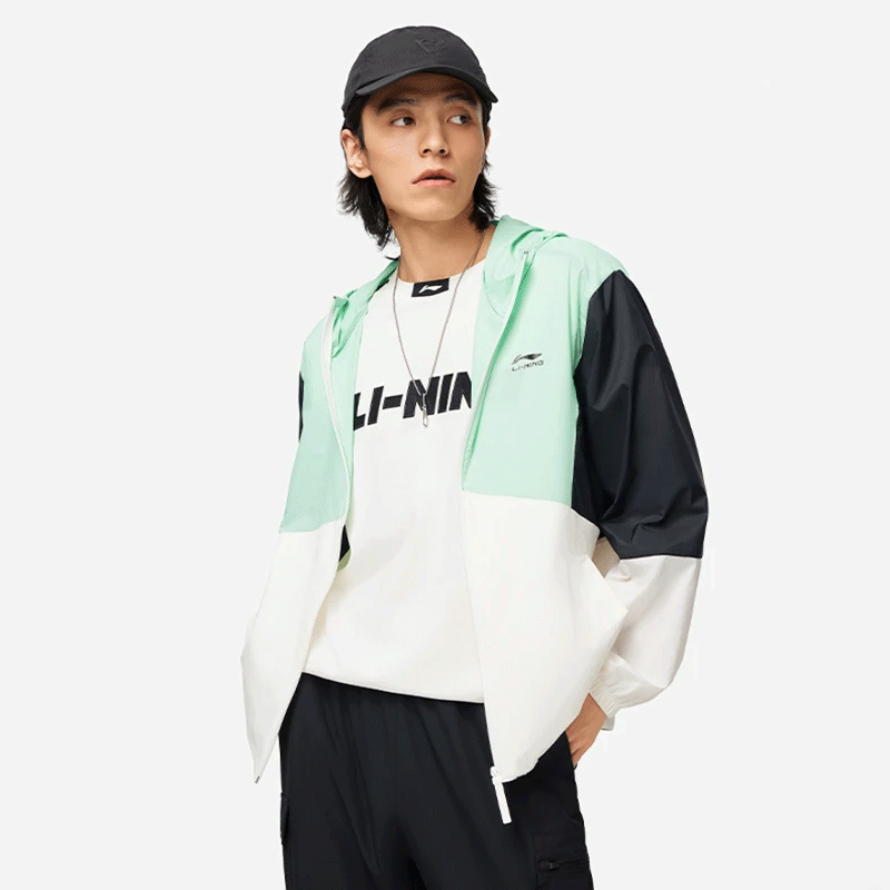 李宁2024夏季新款运动潮流系列男子抗紫外线防晒运动风衣 AFDU363