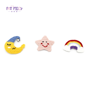 儿童针织发卡可爱星星发夹小女孩月亮BB夹韩国女童发饰公主头饰