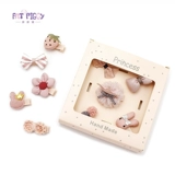 Подарочная коробка, комплект, детская милая заколка для волос для принцессы, безвредная челка, не повреждает волосы