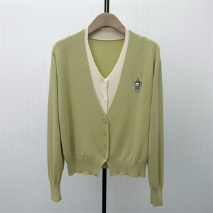 2026春季 毛衫 新品 女气质宽松休闲简约长袖 上衣2628 针织开衫