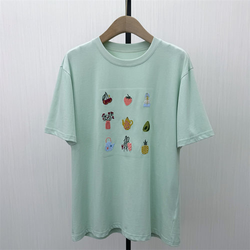 fei●2026夏季新品 印花短袖t恤女宽松休闲通勤百搭显瘦上衣6296