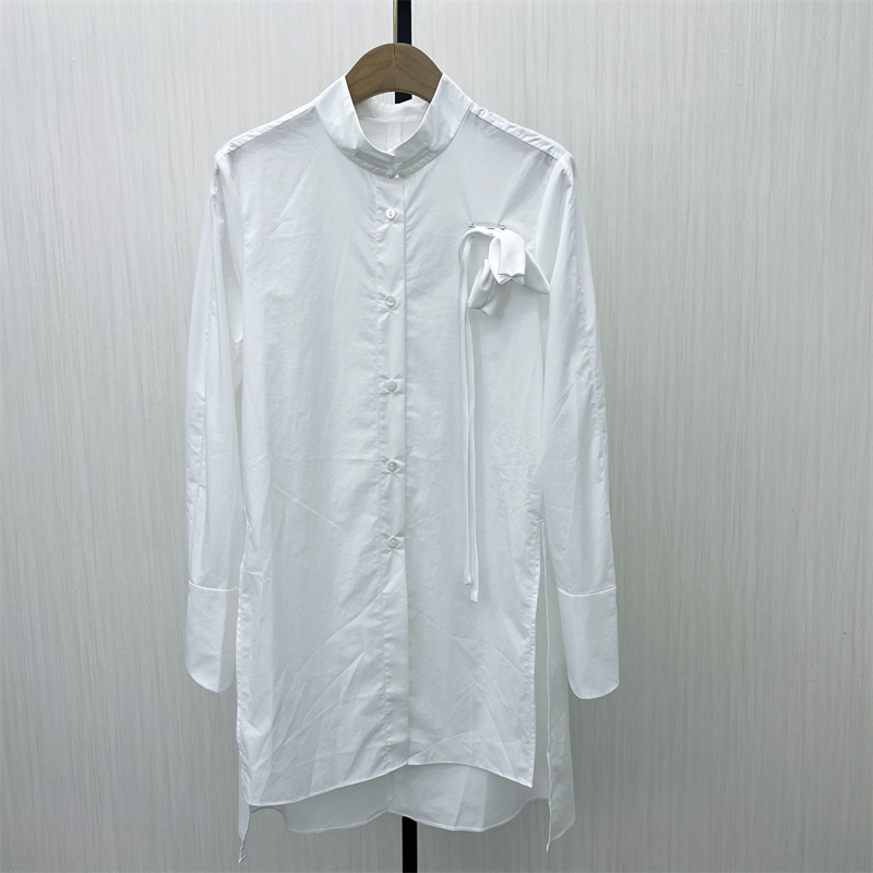 S●2025秋季新品 慵懒风长袖衬衫女休闲小众宽松中长款上衣173