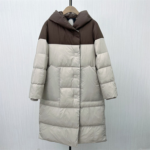 图●2025冬季新品 长款鹅绒服女时尚休闲百搭宽松保暖外套8732