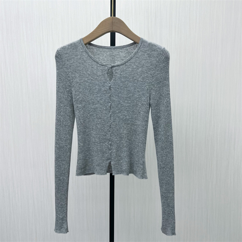 S●2025秋季新品 针织衫女弹力修身显瘦气质长袖打底衫上衣156