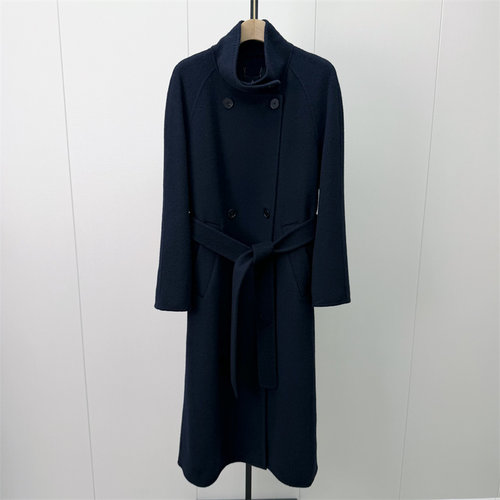 迪●2026冬季新品 双面呢大衣女宽松气质长款绵羊毛呢子外套3279