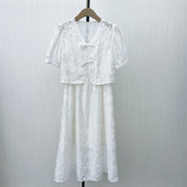 v领连衣裙女气质显瘦小清新茶歇裙6781 法式 2025夏季 新品