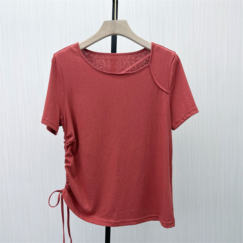 C●2025夏季新品 纯色圆领打底衫女宽松内搭短袖T恤衫上衣1178